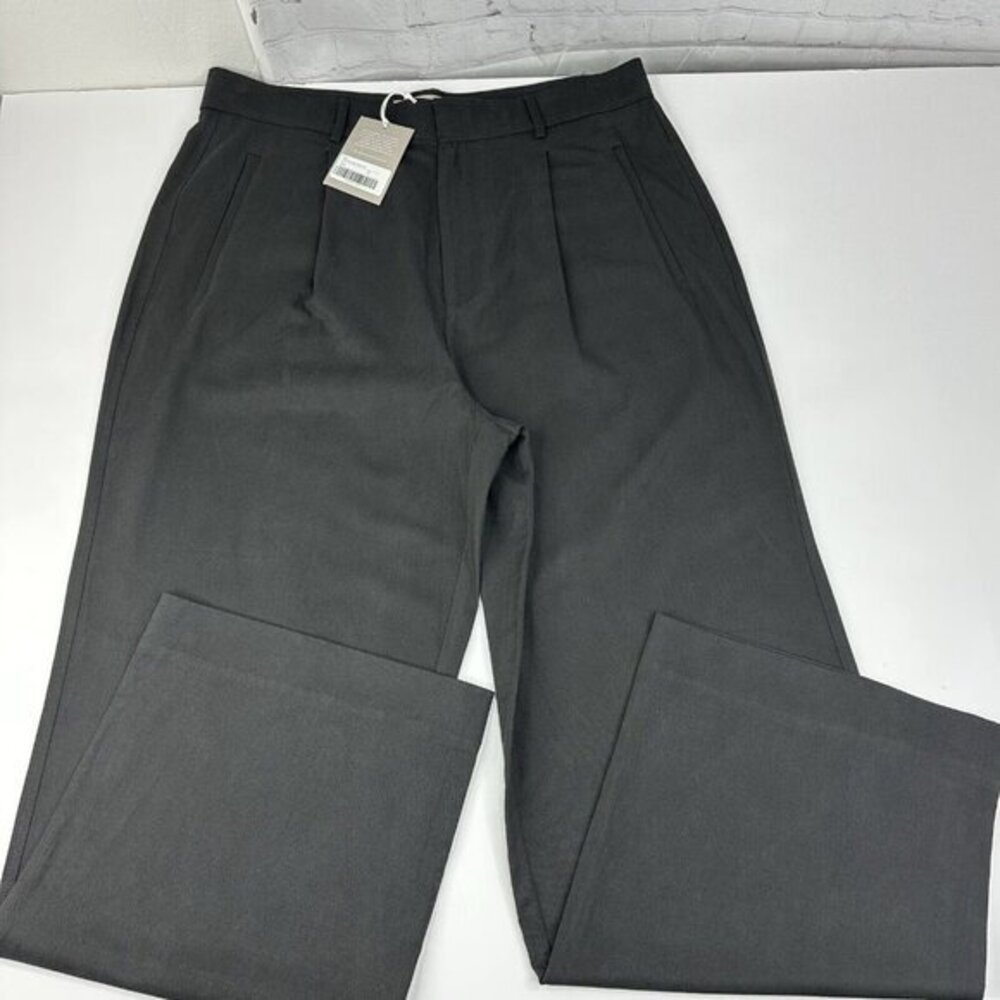 Everlane Womens The Way-High Drape Pant Black Wide Leg Trousers Size 16R NWT